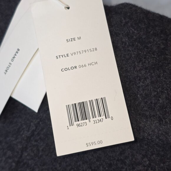 Vince. Fine Wool-Blend Car Coat, Heather Charcoal, Women's US M, NWT - Picture 5 of 7